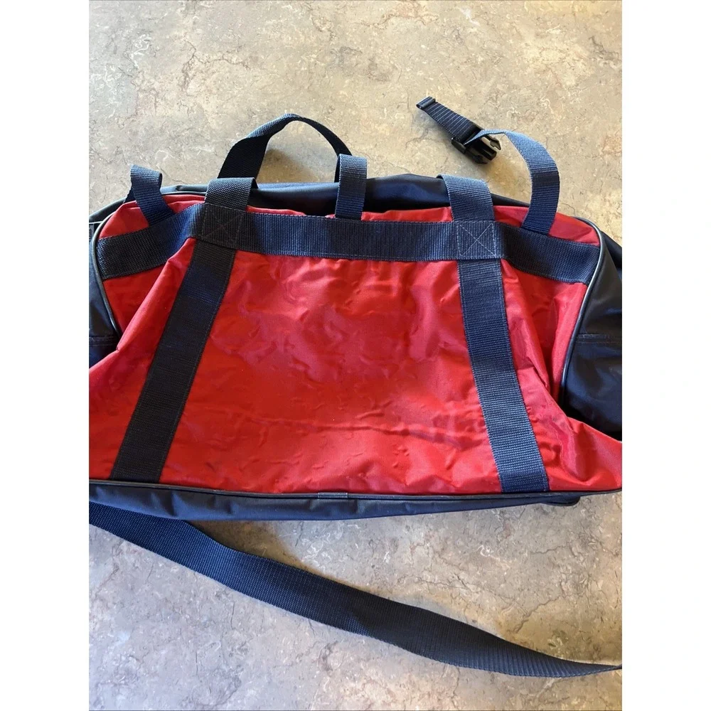 Vintage Polo Sport Ralph Lauren Duffle Bag Red Navy Blue Gym Travel Luggage